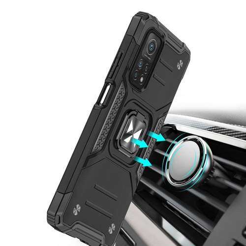 Wozinsky Ring Armor pancerne hybrydowe etui pokrowiec + magnetyczny uchwyt Mi Poco M4 Pro 5G / Redmi Note 11 5G (China) / Redmi Note 11T 5G / Redmi Note 11S 5G czarny
