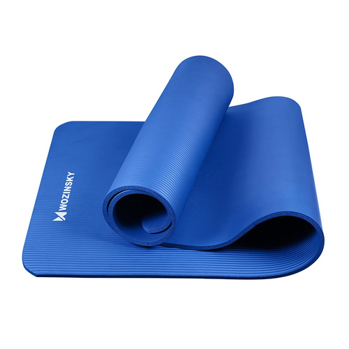 Mata do ćwiczeń Wozinsky NBR 0,9 cm 181x63 cm fitness joga niebieska (WNSP-BLUE)