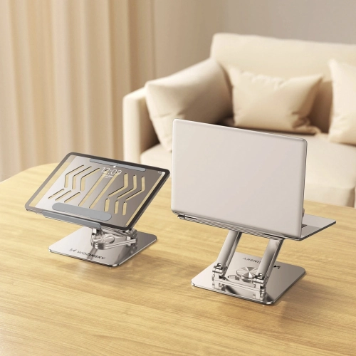 Podstawka pod laptopa, tablet Wozinsky WRS-CPY84SS aluminiowa + Gratis! podstawka do smartfona - srebrna
