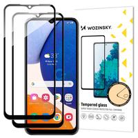 Wozinsky 2x Full Glue Tempered Glass szkło hartowane Samsung Galaxy A14 5G / A14 9H na cały ekran z czarną ramką