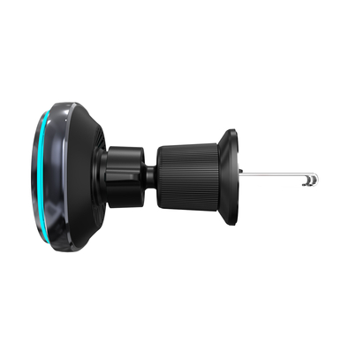 Uchwyt samochodowy Wozinsky WCT5-Q6S2Y z ładowarką indukcyjną Qi/MagSafe 15W na kratkę wentylacji z wentylatorem - czarny
