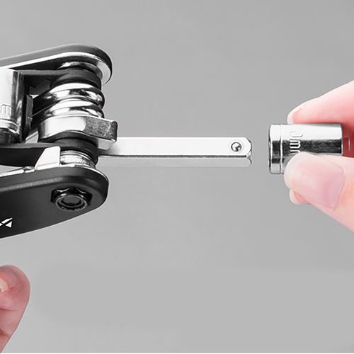 Zestaw narzędzi Wozinsky WMZ-01N multitool rowerowy 16w1 pompka klucze zestaw do dętek - czarny