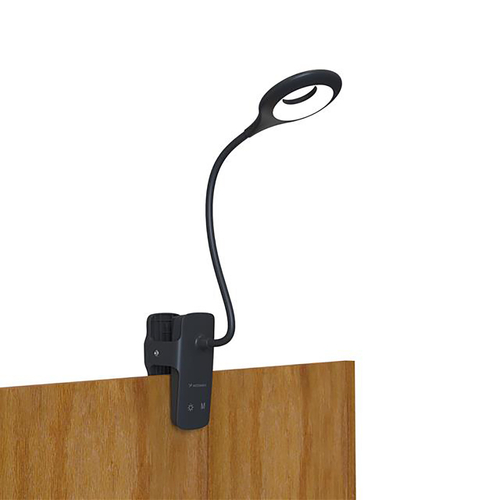 Mini lampka Wozinsky bezprzewodowa lampka LED do czytania z klipsem + kabel USB-C - czarna