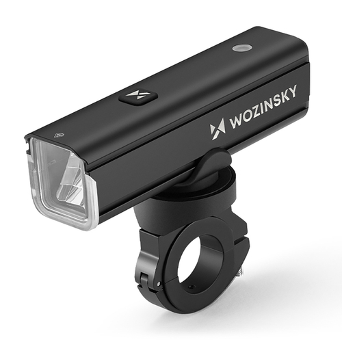 Zestaw lampek rowerowych Wozinsky WSBLB3 przednia (1000 lm) USB-C i tylna USB micro  - czarny