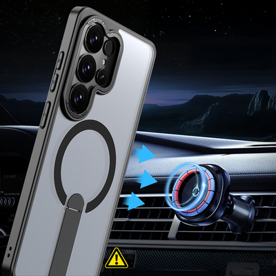 Etui Hybrid Armor X na Samsung Galaxy S26 Ultra z podstawką kompatybilne z MagSafe - czarne