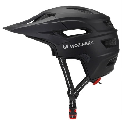 Kask rowerowy fullface Wozinsky z odpinanym daszkiem lekki 57-62 cm - czarny
