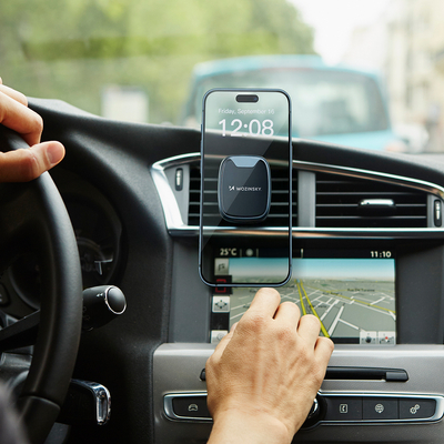 Uchwyt Wozinsky WUMTK na telefon magnetyczny na kratkę nawiewu w samochodzie - czarny