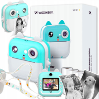 Mini drukarka termiczna dla dzieci Wozinsky WDT-02 aparat 48 MP Bluetooth - niebieski