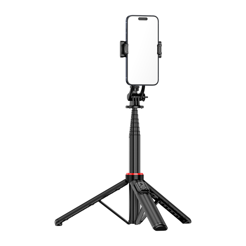 Wozinsky Selfie stick WC1Y2S teleskopowy tripod 1.3m ze stopu aluminium z uchwytem na telefon - czarny