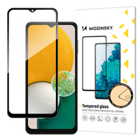 Wozinsky super wytrzymałe szkło hartowane Full Glue na cały ekran z ramką Case Friendly Samsung Galaxy A13 / A23 / A23 5G / M13 czarny