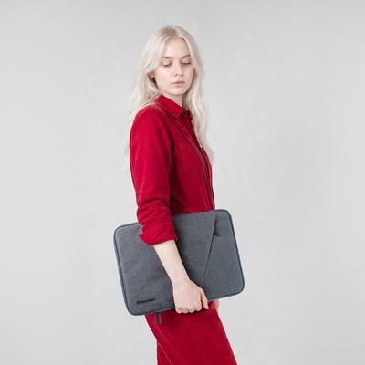 Torba na laptop Wozinsky WTNP-15G 15.6" z chowaną rączką - szara