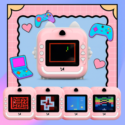 Aparat z drukarką termiczną Wozinsky WDT-01 kamera, dla dzieci - różowy