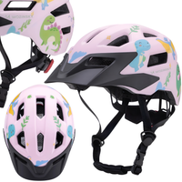 Kask rowerowy dziecięcy MTB Wozinsky z odpinanym daszkiem 52-56 cm - różowy