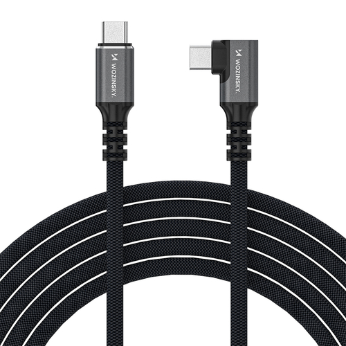 Kabel kątowy Wozinsky WPS3-UY41S USB-C USB4 40Gb/s 240W 1m 4K - czarny