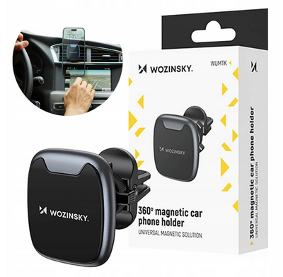 Uchwyt Wozinsky WUMTK na telefon magnetyczny na kratkę nawiewu w samochodzie - czarny