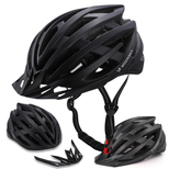 Kask rowerowy MTB Wozinsky z odpinanym daszkiem i tylną lampką USB 57-62 cm - czarny