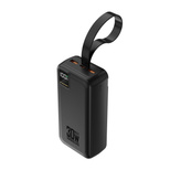 Powerbank Wozinsky W8-W 30000 mAh 30 W 2x USB-A i USB-C z latarką - czarny