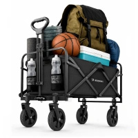 Zestaw Wózek Wozinsky WZP-80 plażowy, turystyczny, ogrodowy, wytrzymały, do 80 kg + siatka do wózków transportowych 